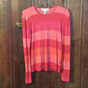 Jones of NY luscious top in shades of pink &orange